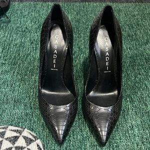 Brand new Casadei snake print heels made in Italy